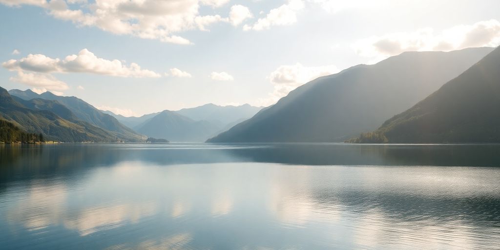 Peaceful landscape promoting positive thinking and mental clarity.