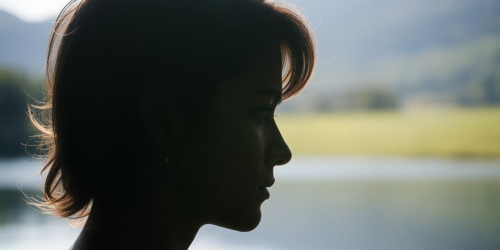 Bright light illuminating a clear human silhouette